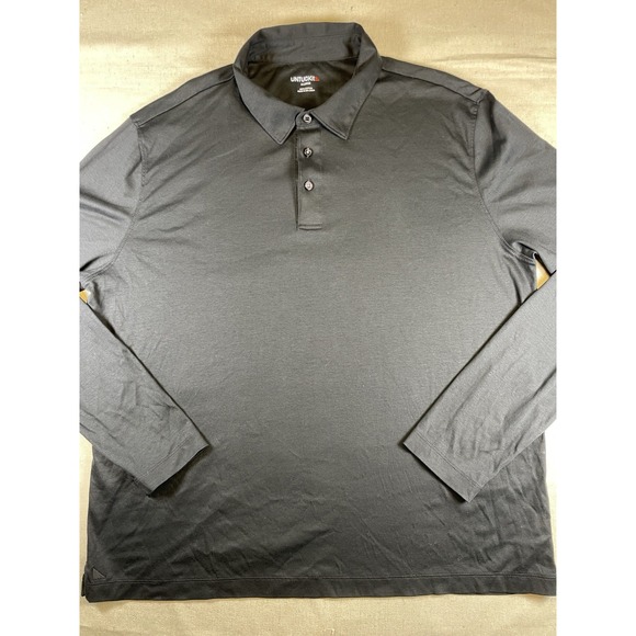 UnTuckit Men's Black Long Sleeve Cotton Polo Shirt XL‎ Preppy Dadcore Pullover - Picture 3 of 10